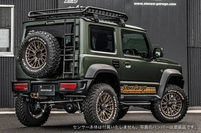 ABSリアバンパースポイラー タイプ2 未塗装品 リアパーキングセンサー