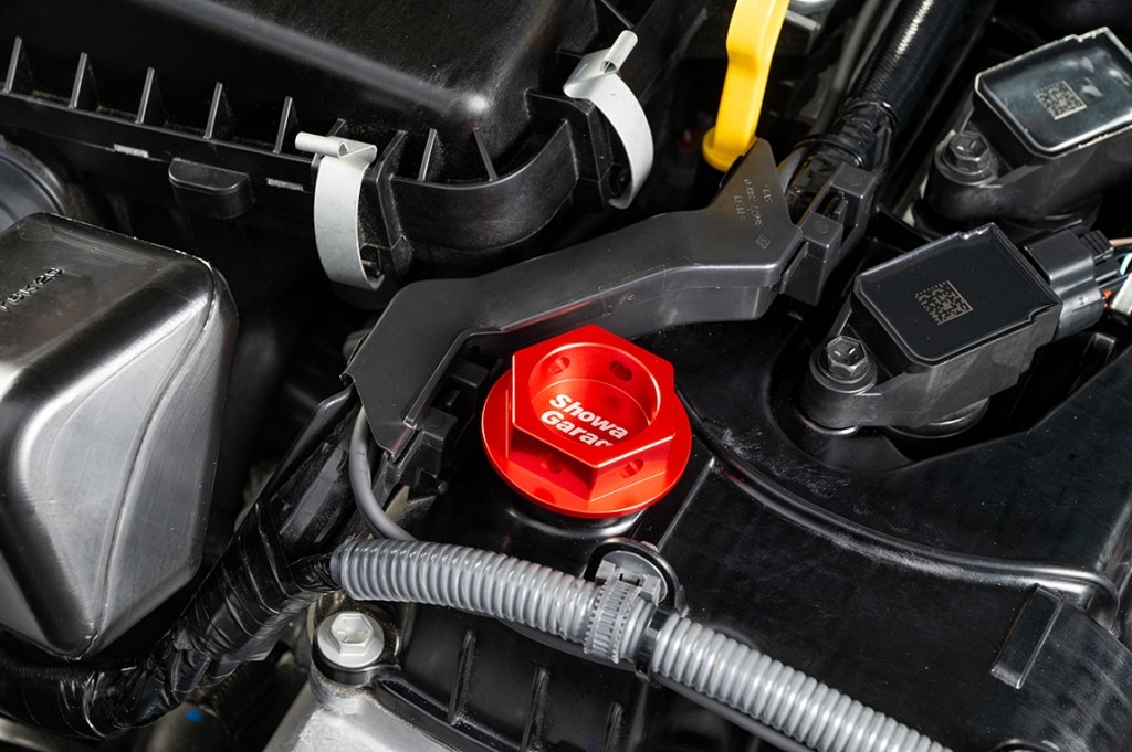 SGR オイルフィラーキャップ [Showa Garage]ロゴ アルミ削り出し