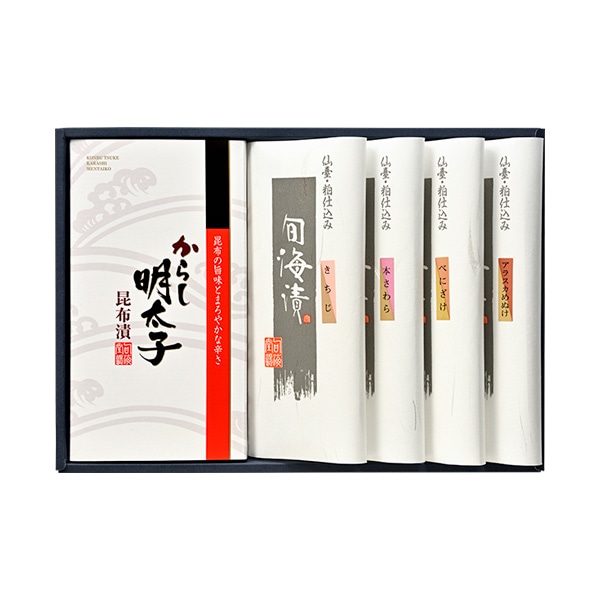 ME-105 (旬海漬4切・からし明太子 化粧箱入)