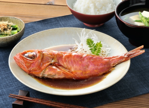 金目鯛姿煮 盛り付け例