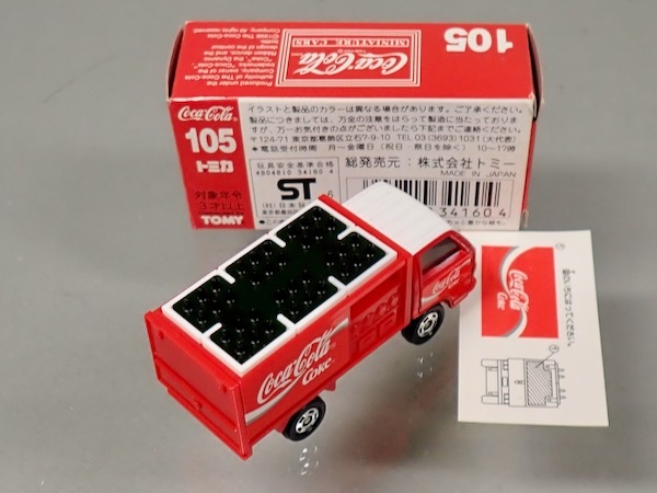 新品] 日本製 トミカ 105-3 コカ・コーラ ルートトラック | トミカ 赤