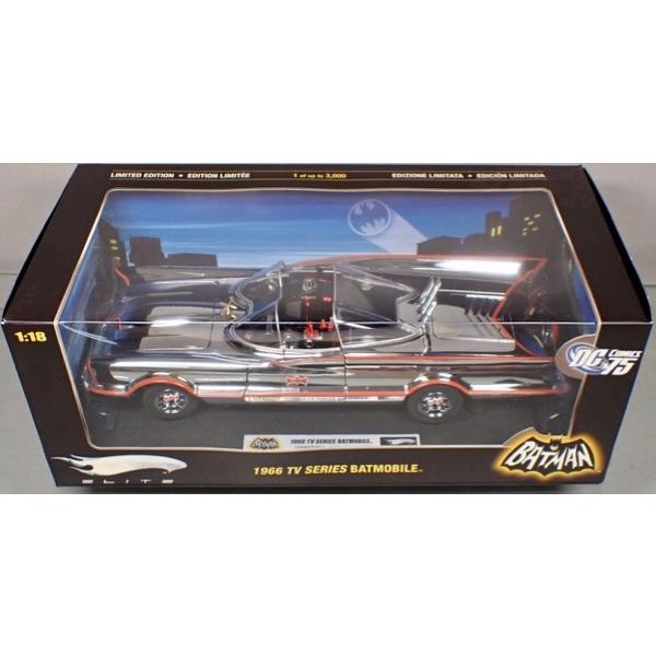 MATTEL HOTWHEELS 1/18�ʥ������� DC���ߥå�75th �ž�) 1966 �Хåȥޥ� TV ���꡼�� �Хåȥ⡼�ӥ� 1966 TV SERIES BATMOBILE