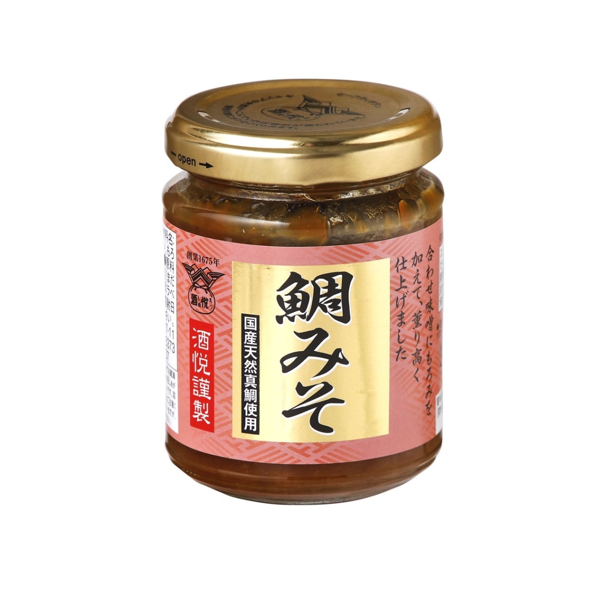 酒悦謹製　鯛みそ（国産天然真鯛使用）140g　×6本　(807104)