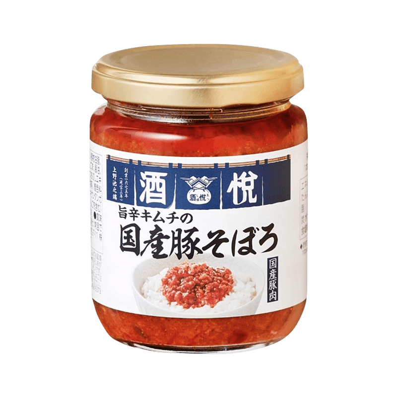酒悦暖簾 旨辛キムチの国産豚そぼろ（210g）
