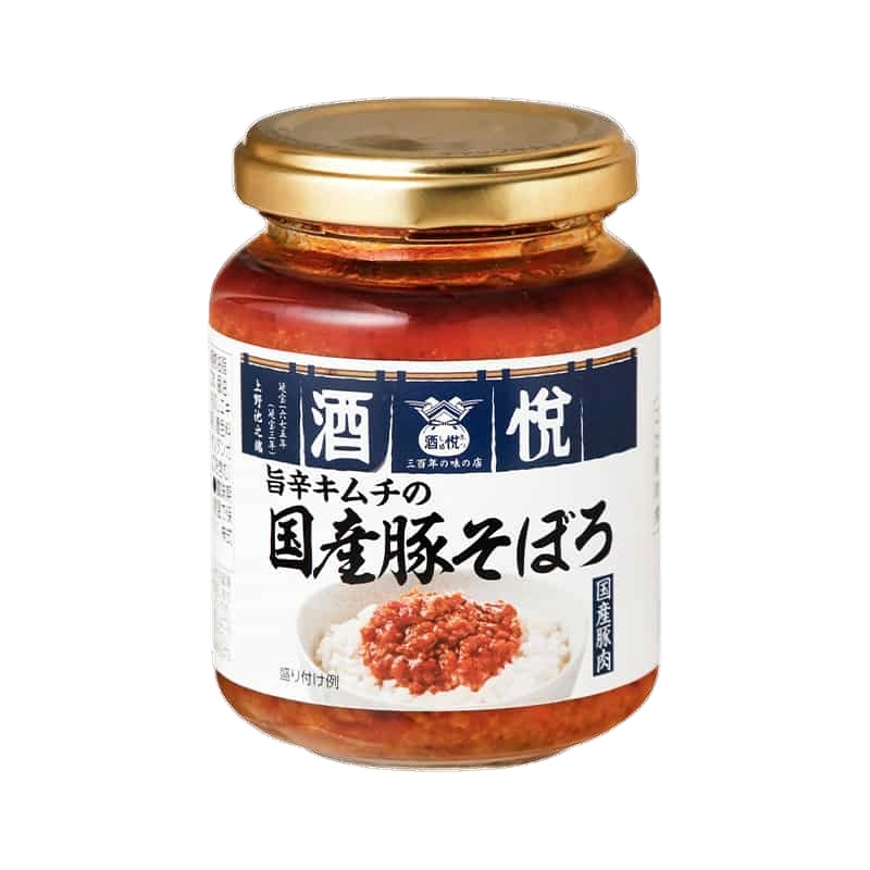酒悦暖簾 旨辛キムチの国産豚そぼろ
