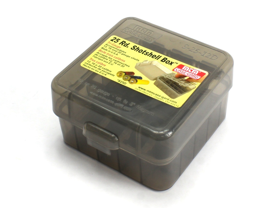 MTM S25D ショットシェル用25発ケース スモーク | 装備品,ガンケース