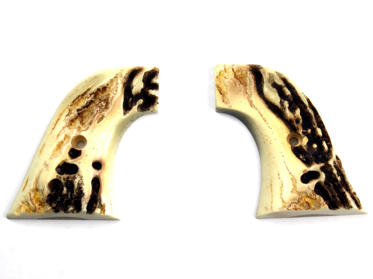 レザーアートケイン　ピーメ　スタッグ風　グリップ　タナカ用 レビューレザーアートケインHWS用 SAA.45 ピースメーカー用