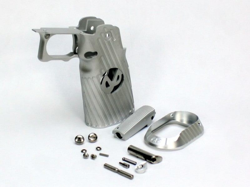 BomberAirsoft 東京マルイ Hi-CAPAシリーズ対応 INFINITY 172タイプ アルミグリップ メビウスカット シルバー ...