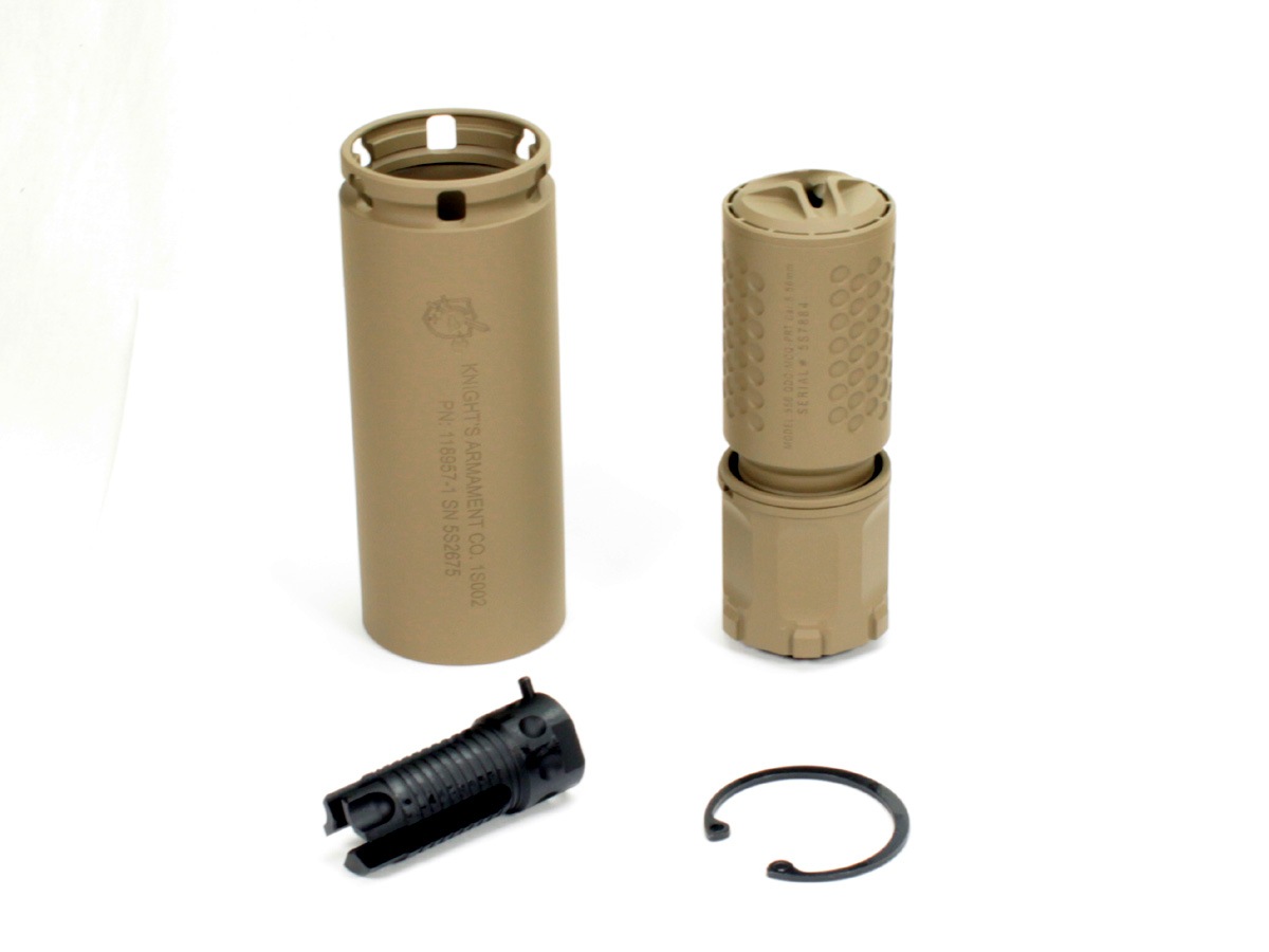 IRON AIRSOFT KAC QDC/MCQ-PRTタイプサプレッサーセット FDE | パーツ