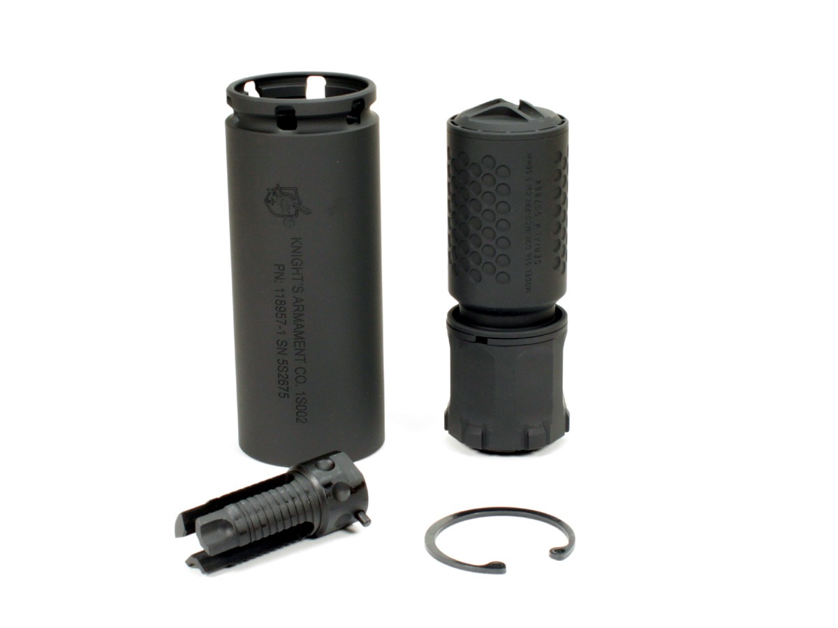 IRON AIRSOFT KAC QDC/MCQ-PRTタイプ サプレッサー IRON AIRSOFT KAC QDC/MCQ-PRTタイプ サプレッサー サーマルカバー付き DE