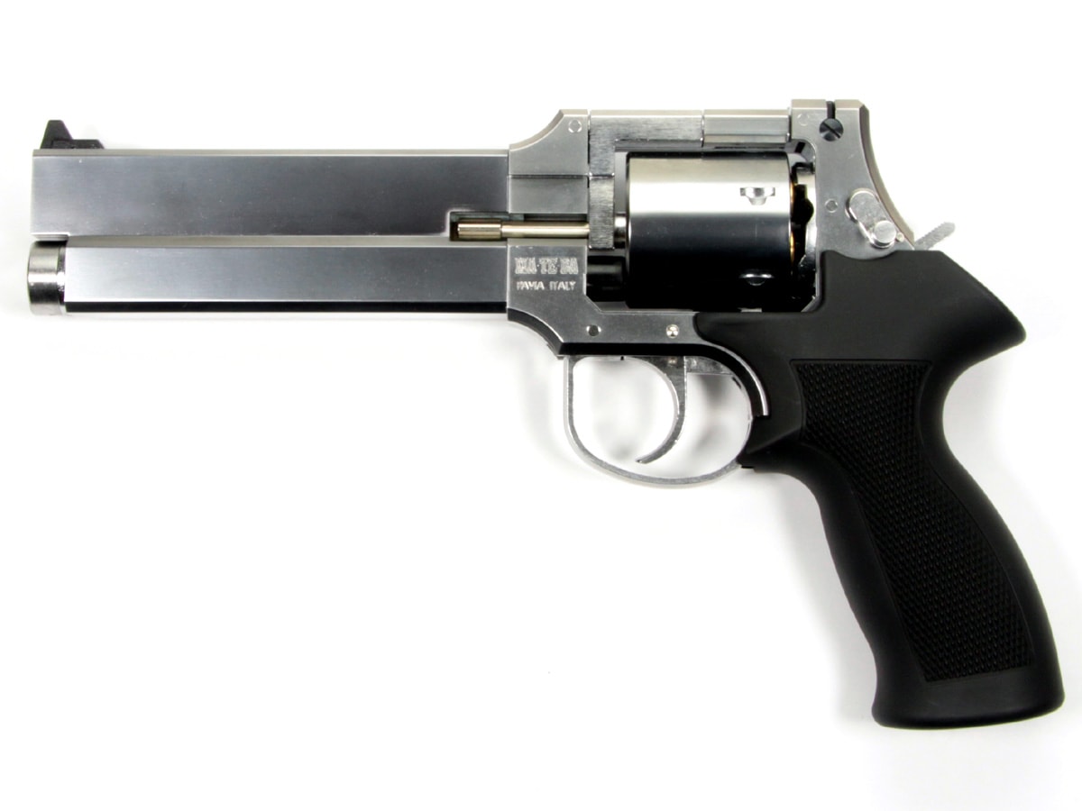 Marushin マテバ リボルバー 6インチ マルシン マテバ 6インチ シルバーABS ブラックラバー塗装プラグ