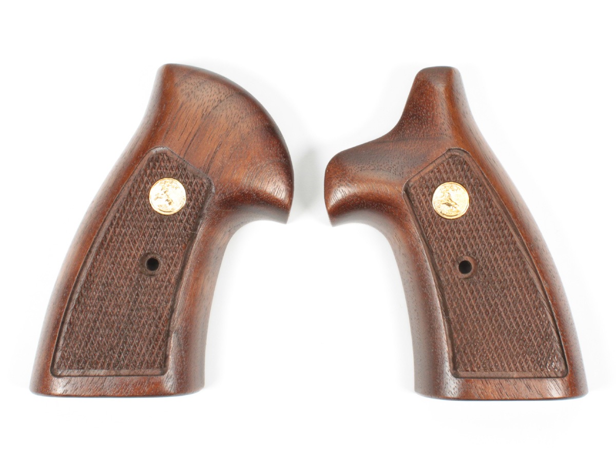 マルシン純正 COLT ANACONDA シリーズチェッカー木製グリップ マルシン ガスガン Colt ANACONDAシリーズ共通 チェッカー木製