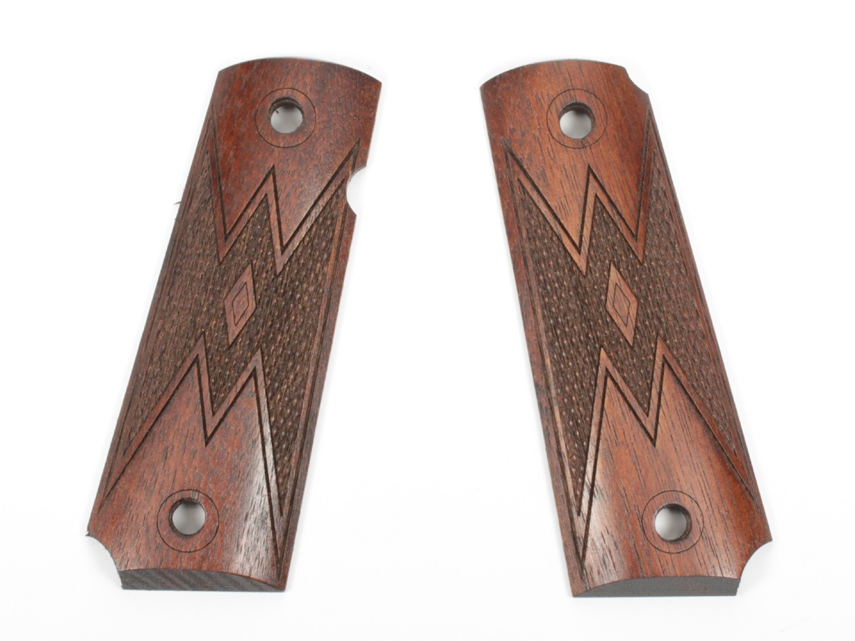 CAW 各社M1911シリーズ対応 WMチェッカー ウォルナットウッドグリップ