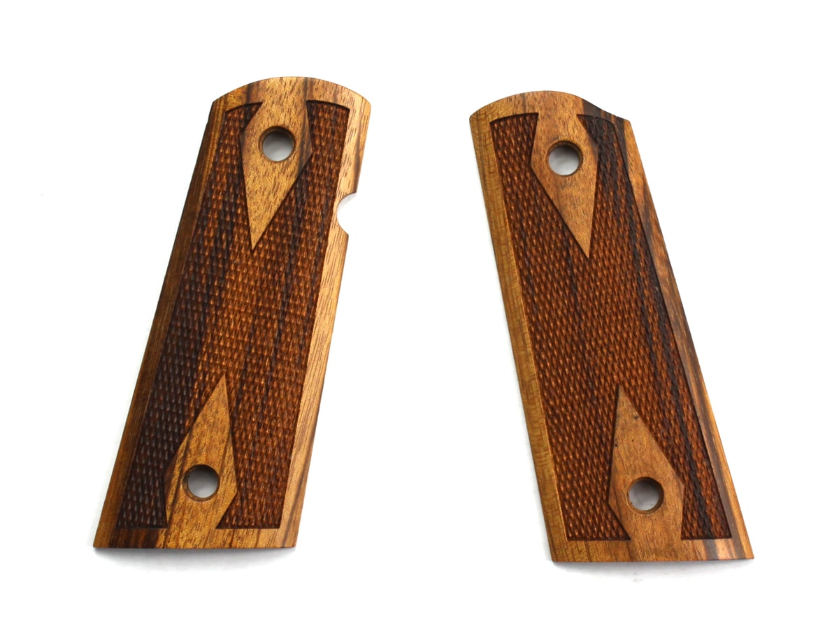 Hogue M1911コンパクト用 Tikiタイプ木製グリップ ゴンサロアルベス