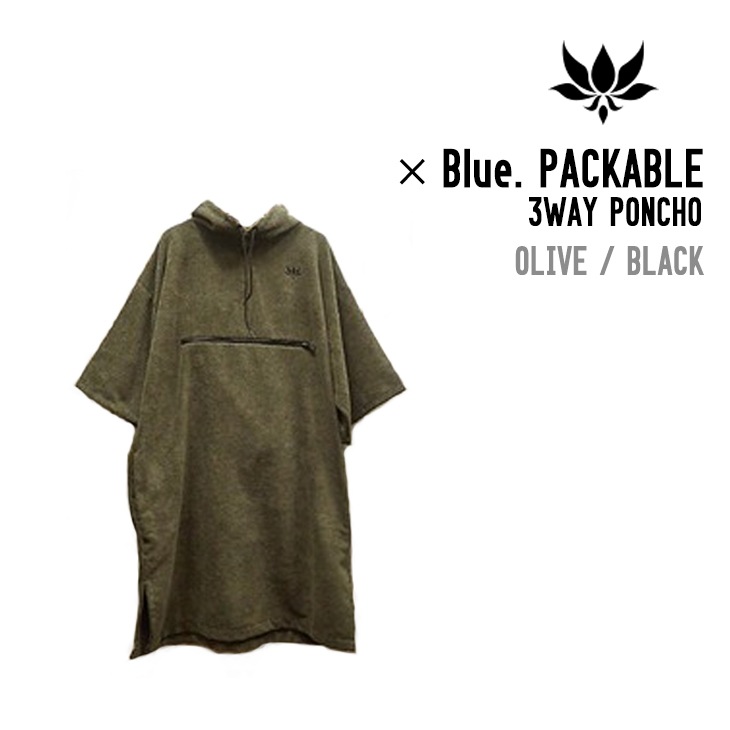 × Blue. PACKABLE 3WAY PONCHO