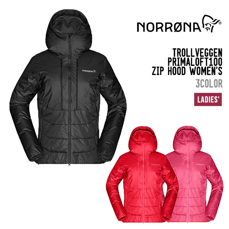 TROLLVEGGEN PRIMALOFT100 ZIP HOOD WOMEN'S