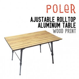 AJUSTABLE ROLLTOP ALUMINUM TABLE