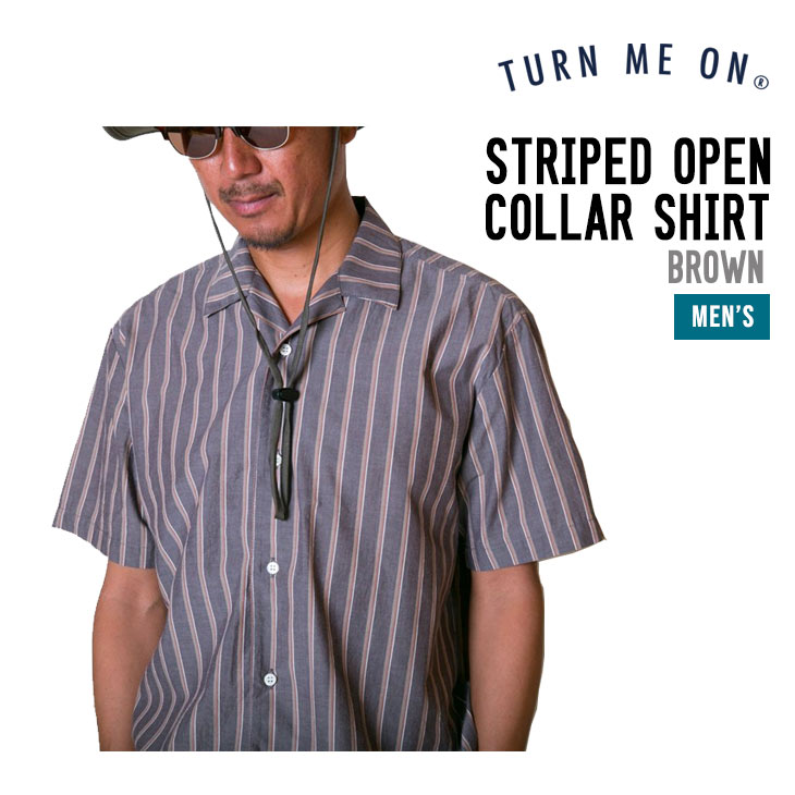 STRIPED OPEN COLLAR SHIRT