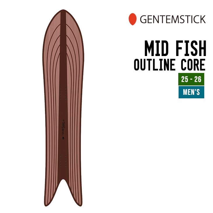 ゲンテンスティックgentemstick MIDFISH OutlineCore GENTEMSTICK ゲンテンスティック / MID FISH outline core 25
