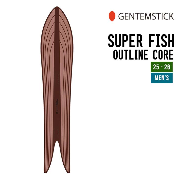 スノーボード GENTEMSTICK SUPER FISH OUTLINE CORE 176 Gentemstick Super Fish Outline Core 176