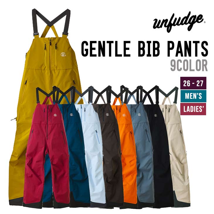 unfudge アンファッジ  26-27 GENTLE BIB PANTS WIDE FIT スノーボード ウェア メンズ レディース