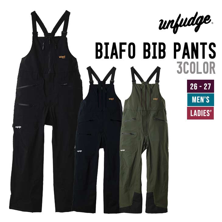 unfudge アンファッジ  26-27 BIAFO BIB PANTS スノーボード ウェア メンズ レディース