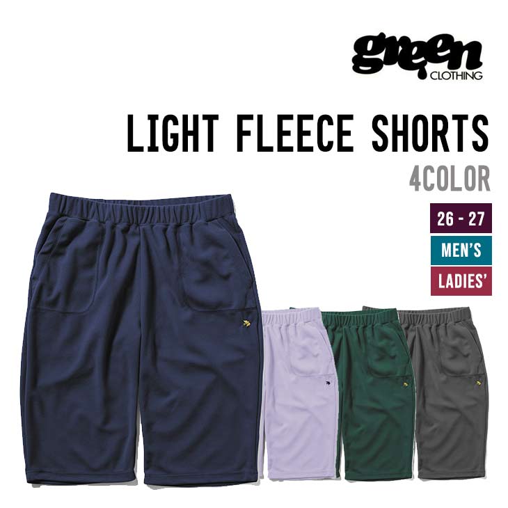 GREEN CLOTHING グリーンクロージング 26-27 LIGHT FLEECE SHORTS スノーボード インナー