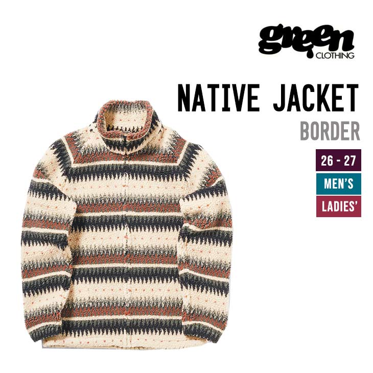 GREEN CLOTHING グリーンクロージング 26-27 NATIVE JACKET スノーボード インナー 