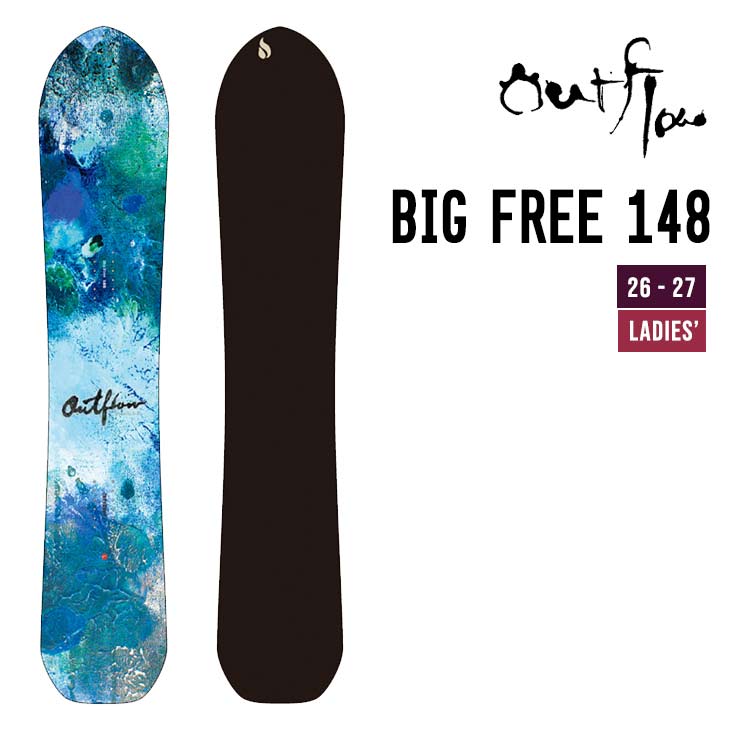 OUTFLOW アウトフロー 26-27 BIG FREE 148   スノーボード フリーライディング 長野発
