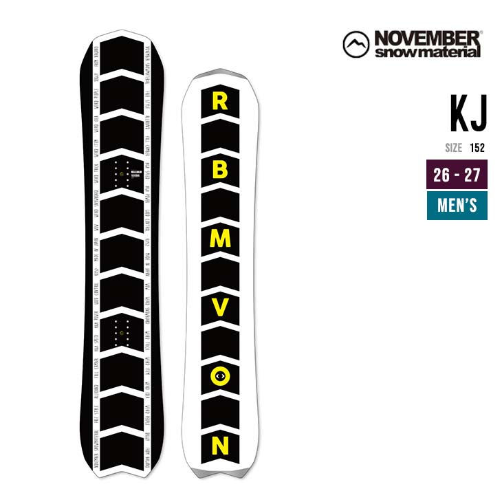 NOVEMBER ノベンバー 26-27 KJ ケージェー DOGGY モデル スノーボード 日本製 国産 高品質