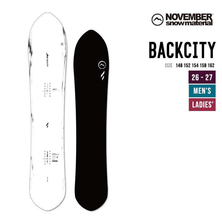 NOVEMBER ノベンバー 26-27 BACKCITY バックシティ スノーボード 日本製 国産 高品質