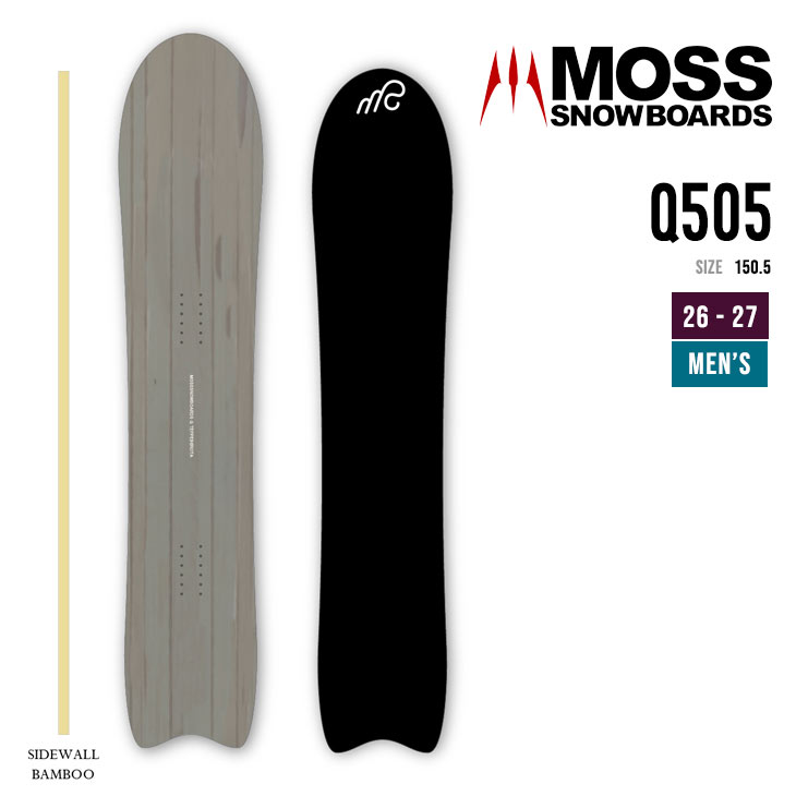 MOSS SNOWBOARD モス 26-27 Q 505 キュー スノーボード メンズ パウダー フリーライド2026 2027