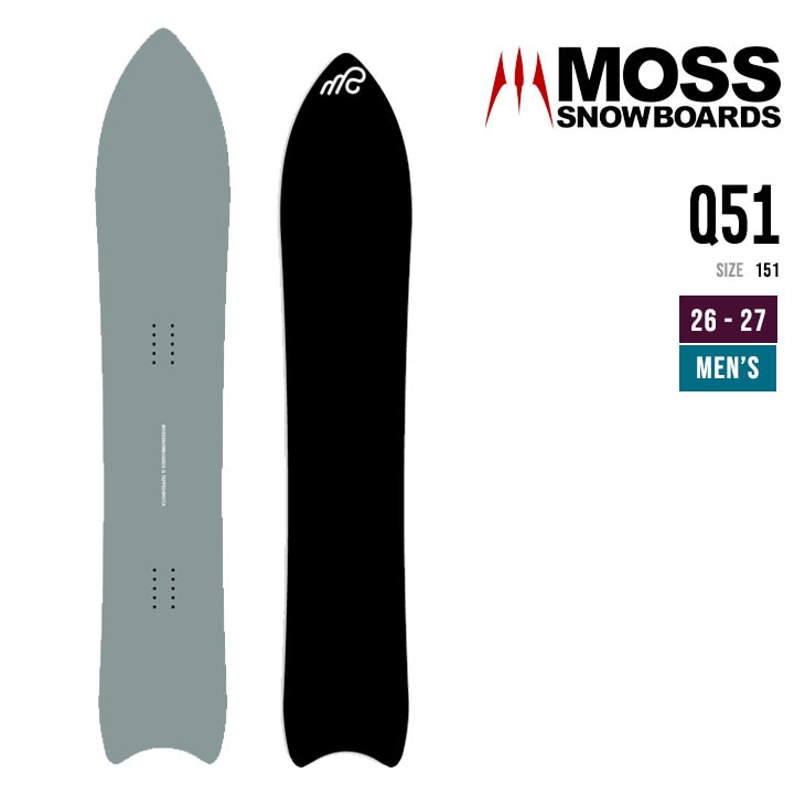 MOSS SNOWBOARD モス 26-27 Q 51 キュー スノーボード ユニセックス パウダー フリーライド2026 2027