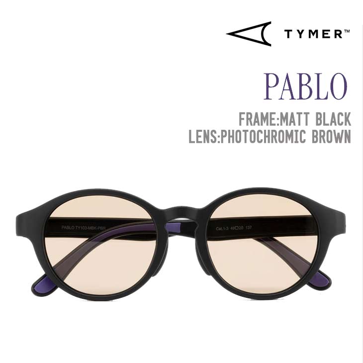 TYMER タイマー PABLO サングラス Matt Black Photochromic Brown TY103-MBK-PBR