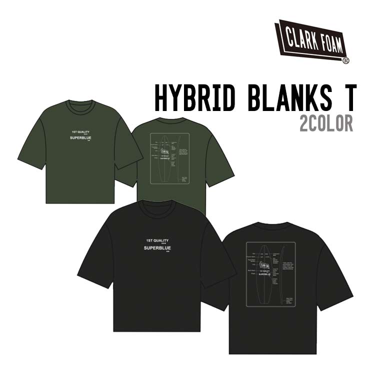 CLARK FOAM クラークフォーム HYBRID BLANKS TEE Tシャツ ハイブリット ブランク 日焼け防止