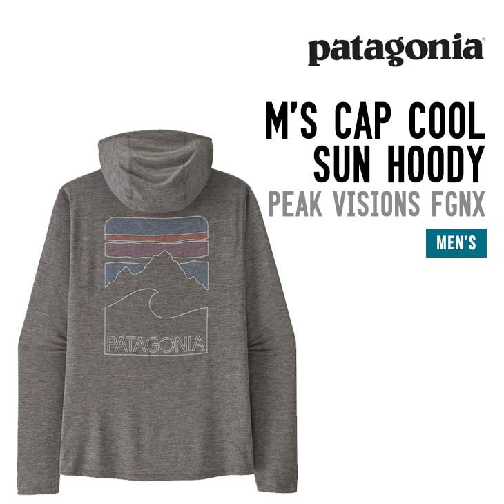 PATAGONIA パタゴニア M'S CAP COOL SUN HOODY PEAK VISIONS メンズ キャプリーン クール サン フーディ