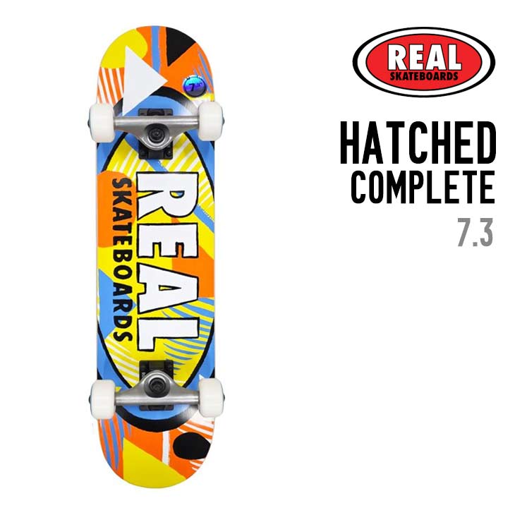 REAL リアル HATCHED COMPLETE 7.3 スケートボード コンプリート 完成品