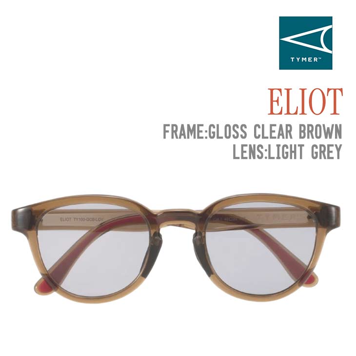 TYMER タイマー ELIOT サングラス Gloss Clear Brown - Greyレンズ TY100-GCB-LGY