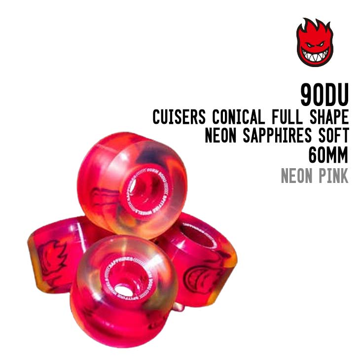 SPITFIRE スピットファイアー  NEON SAPPHIRES SOFT 90 DURO CUISERS CONICAL FULL SHAPE ウィール スケボー 60DU 60mm