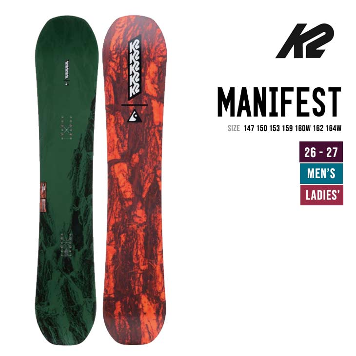 K2 26-27 ケイツー MANIFEST マニフェスト スノーボード スノボ Unisex