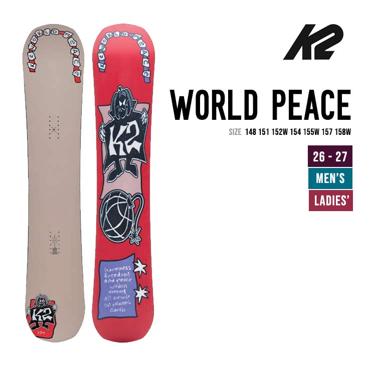 K2 26-27 ケイツー WORLD PEACE ワールドピース スノーボード スノボ Men's