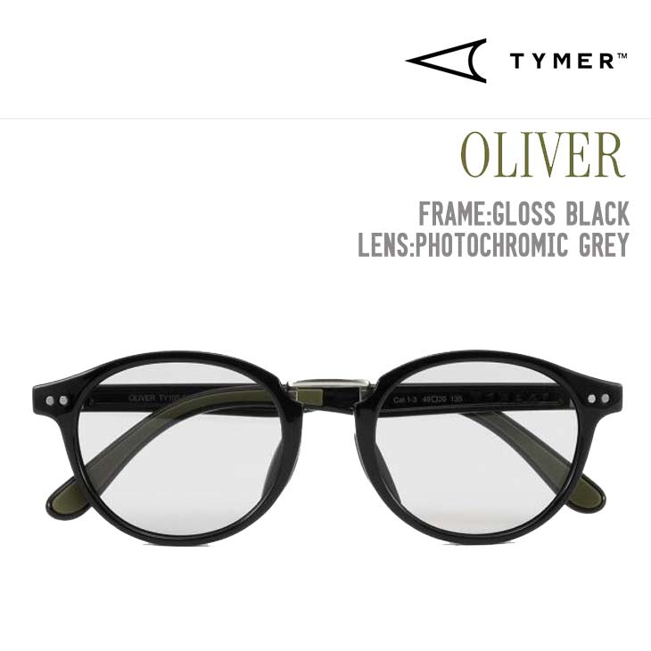 TYMER タイマー OLIVER サングラス Gross Black Photochromic Grey