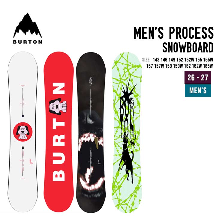 BURTON バートン 26-27  MEN'S PROCESS SNOWBOARD スノーボード
