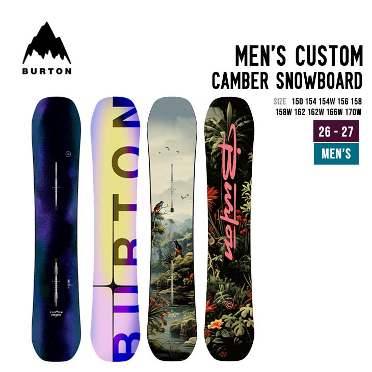 BURTON バートン 26-27  MEN'S CUSTOM CAMBER SNOWBOARD スノーボード メンズ