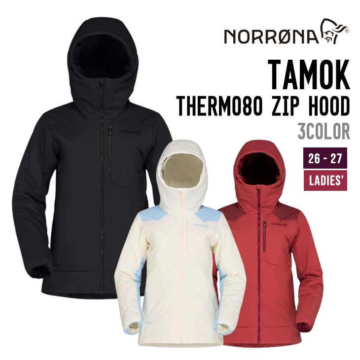NORRONA ノローナ 26-27  TAMOK THERMO80 ZIP HOOD W'S スノーボード スキー