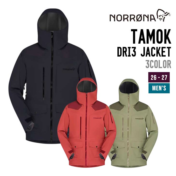 NORRONA ノローナ 26-27  TAMOK DRI3 JACKET M'S スノーボード スキー