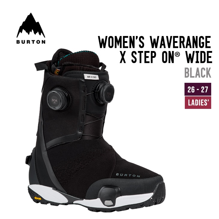 26-27 BURTON バートン WOMEN'S WAVERANGE X STEP ON?? WIDE ステップオン スノーボード ブーツ レディース ウェイブレンジ エックス