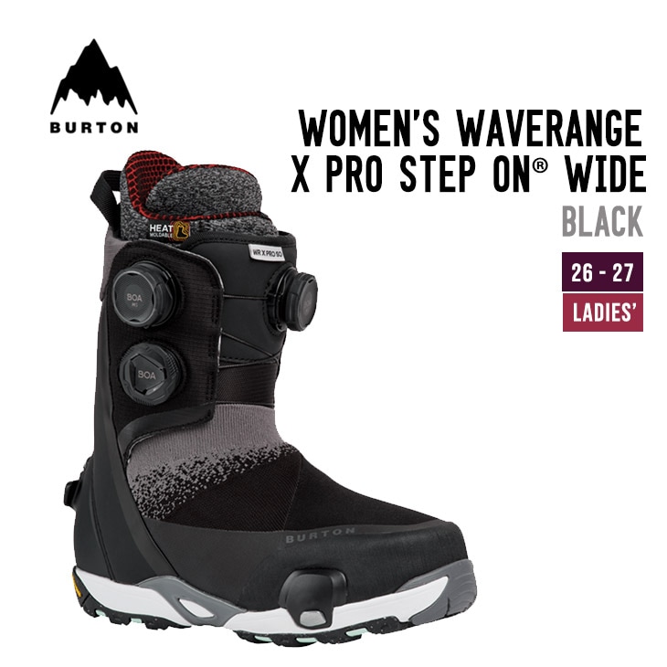 26-27 BURTON バートン WOMEN'S WAVERANGE X PRO STEP ON?? WIDE ウェイブレンジ エックス プロ ステップオン スノーボード ブーツ