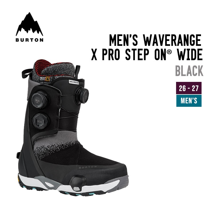 26-27 BURTON バートン MEN'S WAVERANGE X PRO STEP ON?? WIDE メンズ スノーボード ブーツ ステップオン ウェイブレンジ エックス プロ