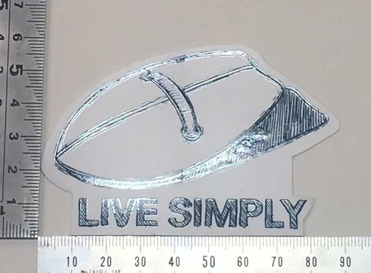 LIVE SIMPLY HANDPLANE STICKER - 2